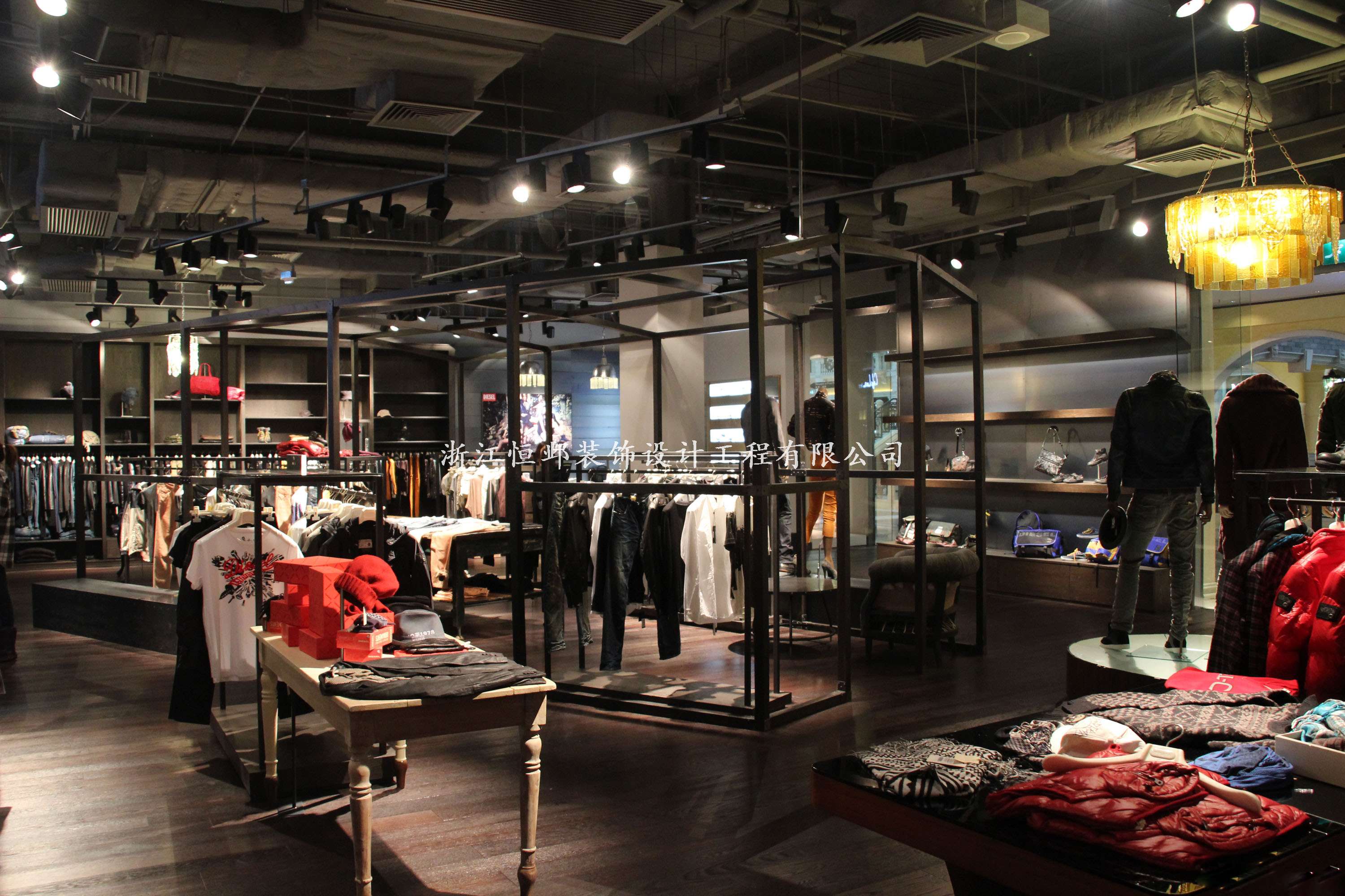 diesel服装商店装修设计案例 - 浙江恒邺装饰设计工程有限公司