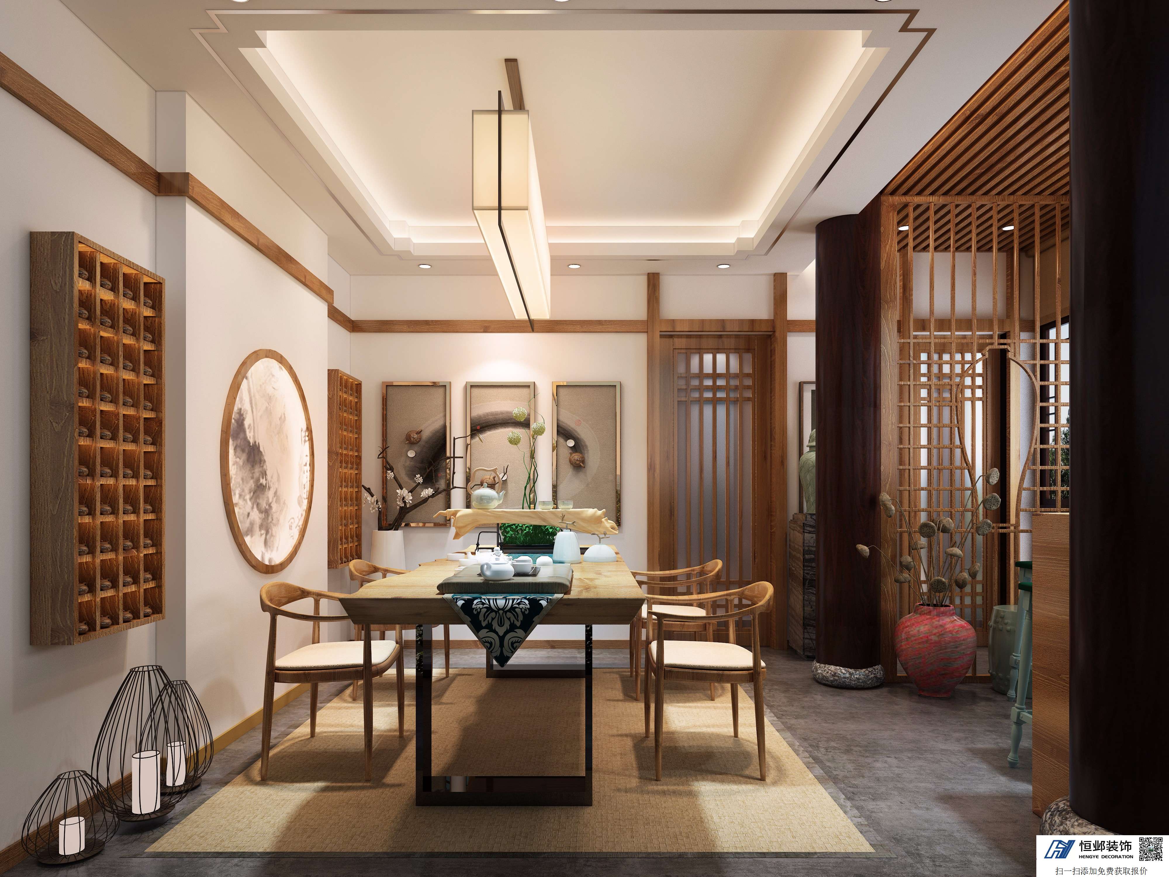 "世缘"茶楼 - 杭州工装装修_杭州办公室装修设计_杭州店铺装修设计